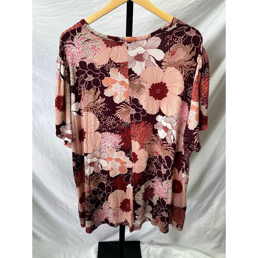Meri-Skye Boho Floral Relaxed Top Size 4X Cottagecore - Picture 3 of 4